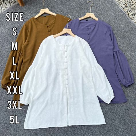 Jual Daily Blouse Ukuran S M L Xl Xxl Xl L Blouse Jumbo Blouse