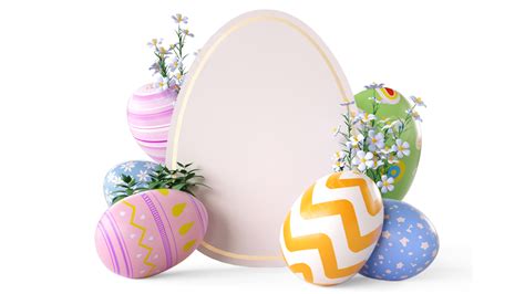 Easter Eggs 3d Images 3d Rendering Easter Egg Border Easter 3d