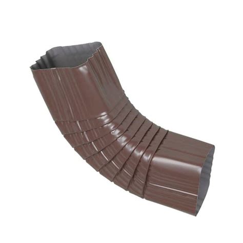 Amerimax Home Products In X In Brown Aluminum Downspout B Elbow