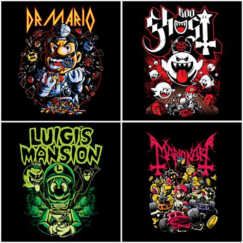 Nintendeal On Twitter A Bunch Of Heavy Metal Mario Shirts With