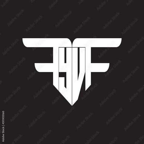 YV logo monogram letter with wings ribbon isolated on black background ...