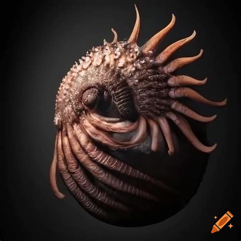 Intricate Artwork Of An Elephant Octopus Trilobite Hybrid With