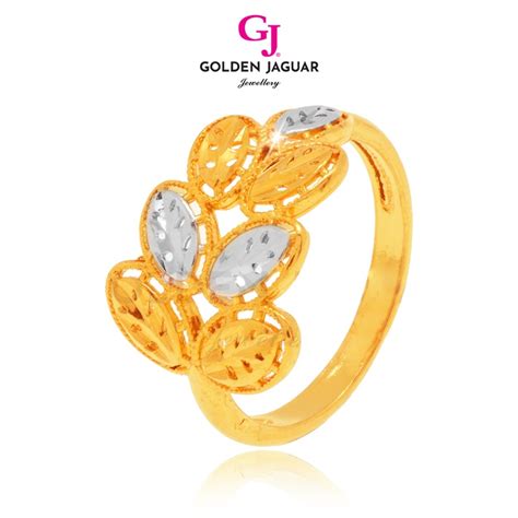 Gj Jewellery Emas Bangkok Emas Korea K Gold Plated Ring Cincin Daun