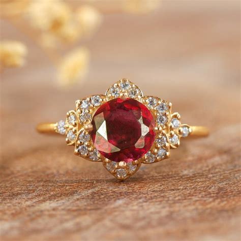 Red Ruby Ring - Etsy