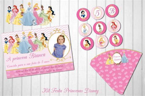 Princesas Disney Kit Festa Personalizado Elo