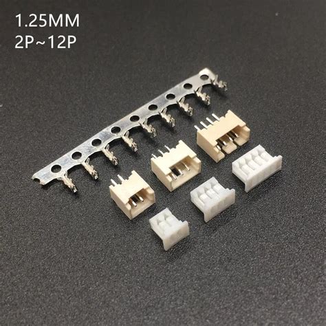 10sets MICRO JST 1 25 2 3 4 5 6 Pin Connector 1 25MM PITCH Horizontal