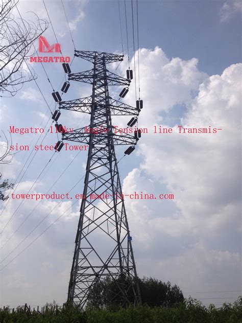 Megatro Kv Angle Tension Line Transmission Steel Tower Kv Dc