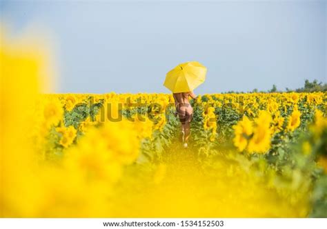 Beautiful Naked Woman Hiding Behind Yellow Stock Photo 1534152503 Shutterstock