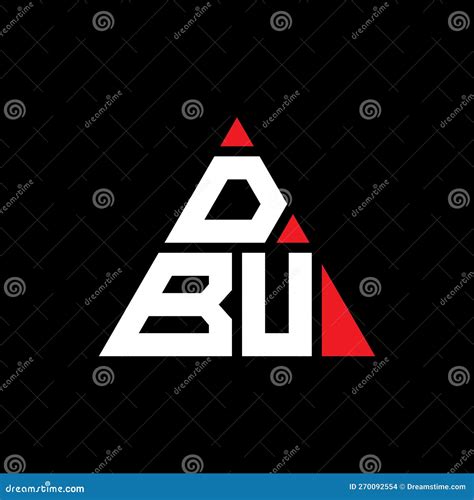 Dbu Triangle Letter Logo Design With Triangle Shape Dbu Triangle Logo