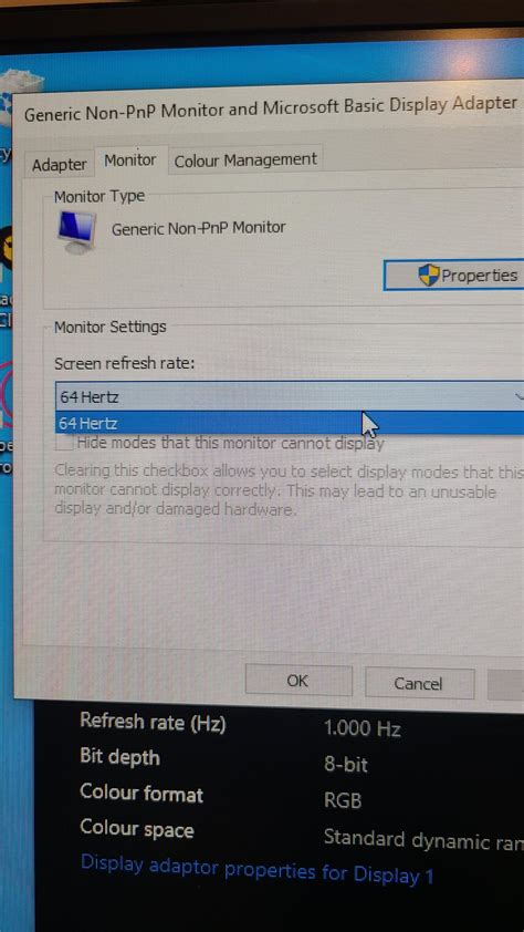 why is there only a 64 hertz option, my monitor is 165hz : r/pcmasterrace