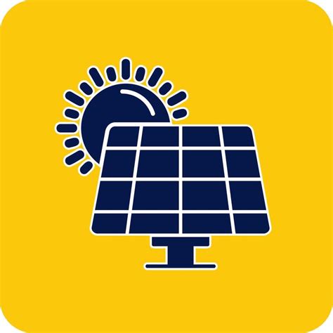 Solar Panel Glyph Square Two Color Icon Vector Art At Vecteezy