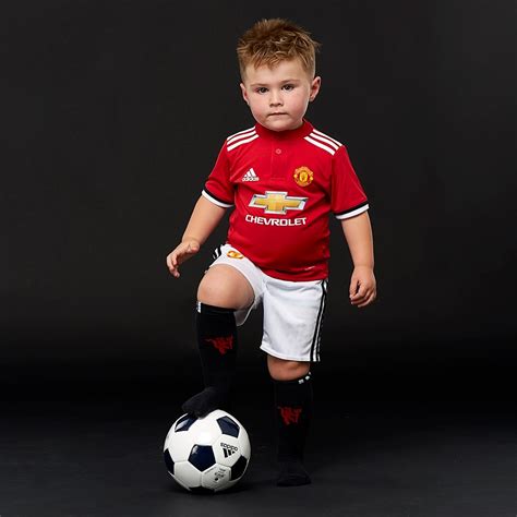 Manchester United 1718 Home Little Kids Kit Az7578 Boys Replica