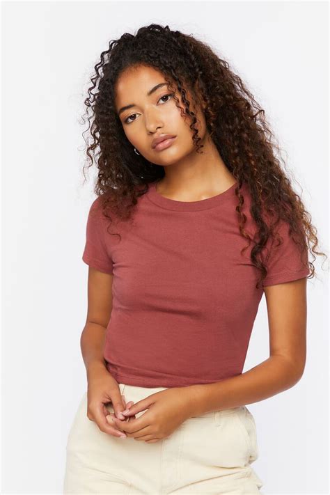 Crew Neck Cropped Tee