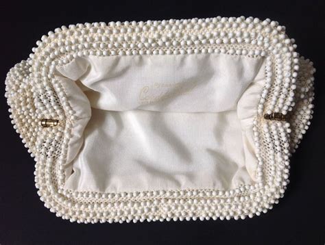 Vintage Lumured Corde Bead Clutch Purse Off And 16 Similar Items