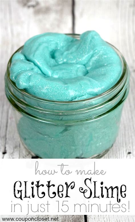 How to Make Glitter Slime - in minutes - One Crazy Mom