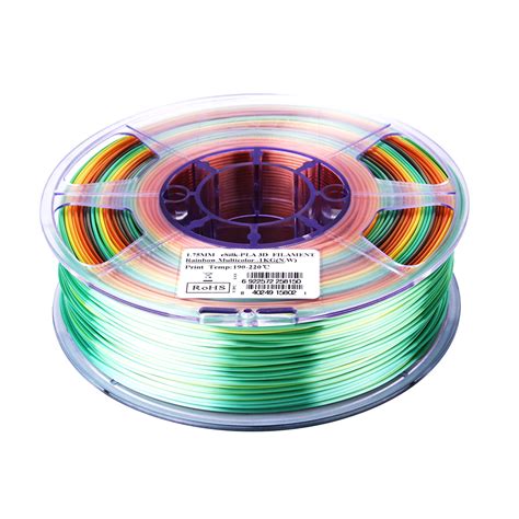 ESUN ESilk PLA Filament 1 75mm Rainbow 1kg Roll From MindKits New