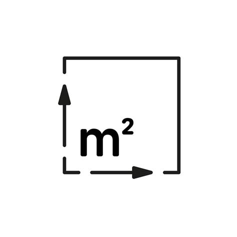 Metro Cuadrado Tama O Superficie M Icono Signo De Dimensi N Del Rea