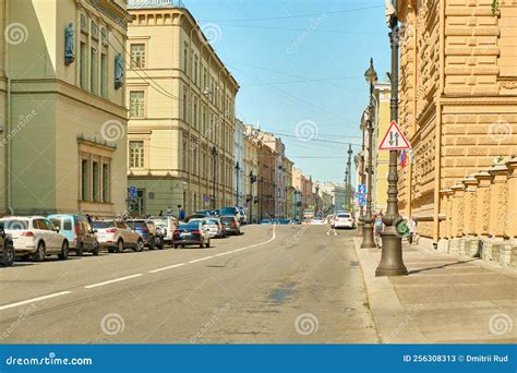 Saint-Petersburg, Russia - Jun 07, 2021: Millionnaya Street. Statues of ...