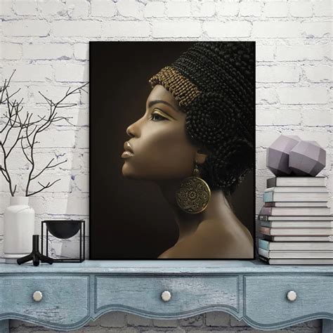 Queen Poster Black Paintings African Canvas Wall Art Home Oil Painting ...