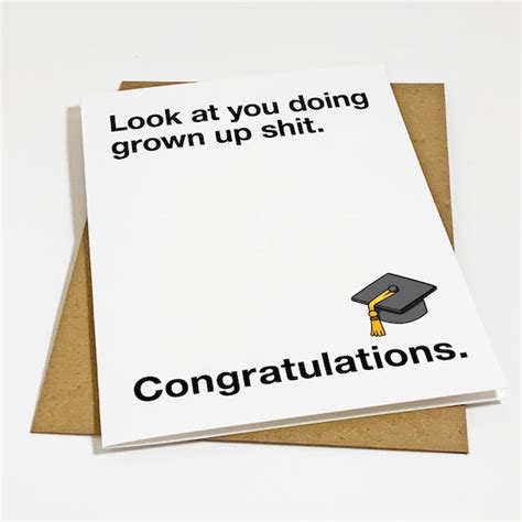 Funny Graduation Card - Etsy