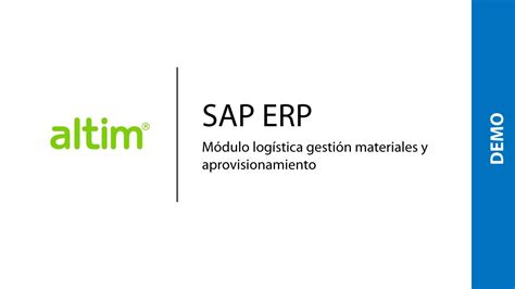 SAP ERP Módulo logística gestión materiales y aprovisionamiento YouTube