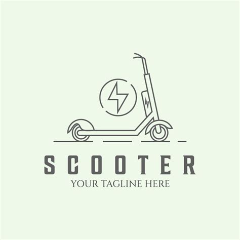 Scooter logo line art minimalistische designillustration für den