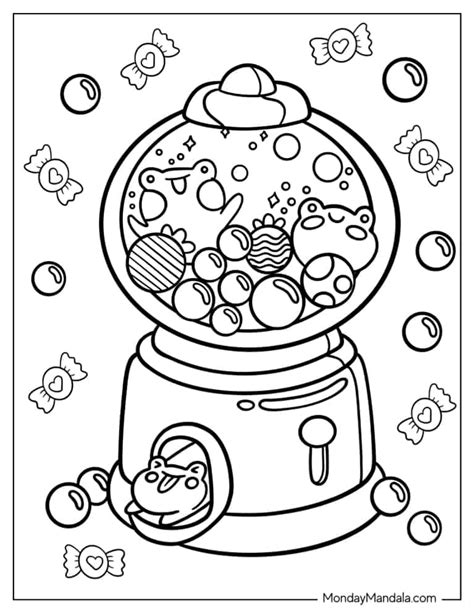 Gumball Machine Coloring Page