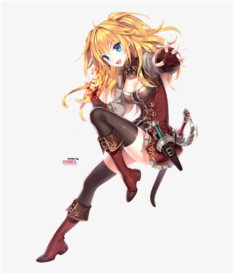 Anime Girl With Blonde Hair And Sword