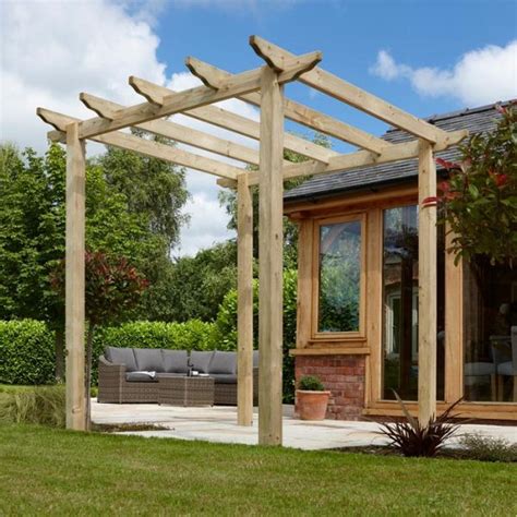 Rowlinson Traditional Timber Pergola Shedmaster Uk Garden Sheds