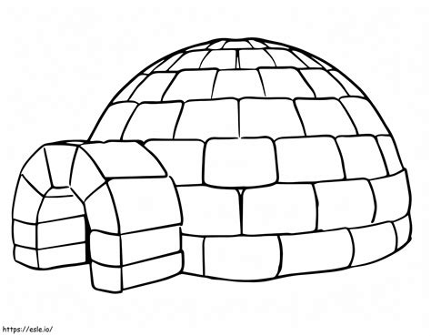 Yazdırılabilir Kolay Igloo Boyama