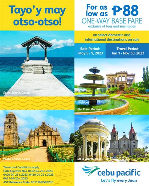 Cebu Pacific Seat Sale Book Flights For As Low As Php88 One Way Base