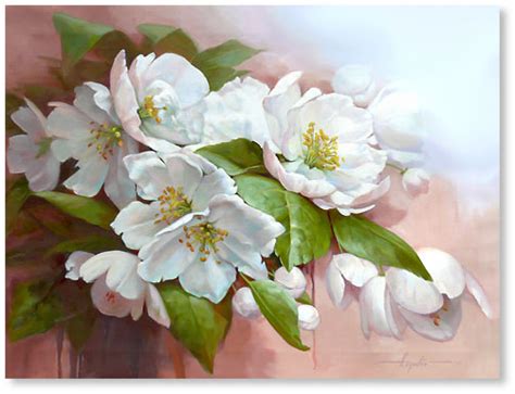 "apple Tree Blossom", Realistic Painting by artgalleryGlobus - Foundmyself