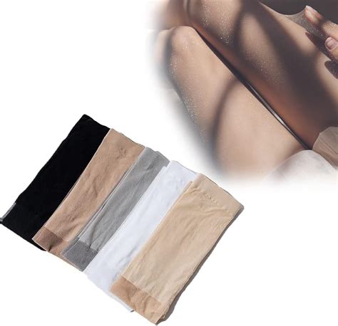 Gossiribbn [4 Pack] Pearlescent Silk Stockings Sexy Nylon Pantyhose For