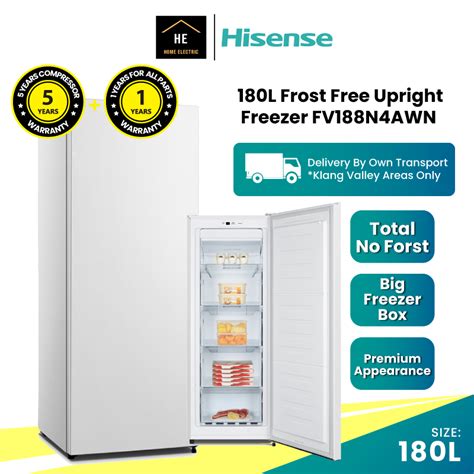 Hisense 180L Frost Free Upright Freezer 2in1 Fridge Refrigerator