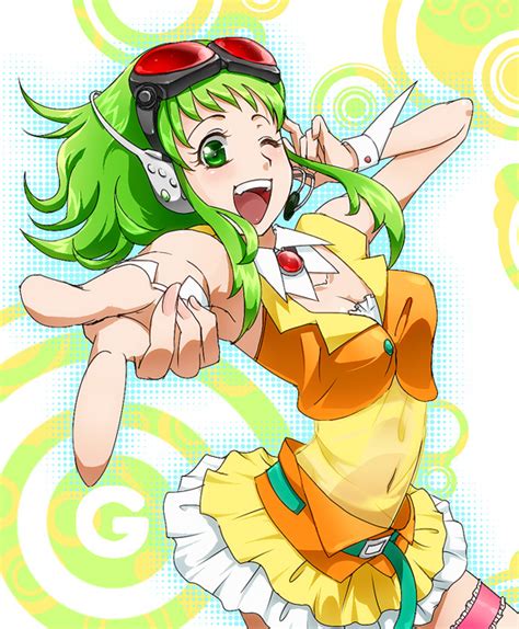 Safebooru Goggles Goggles On Head Green Eyes Green Hair Gumi