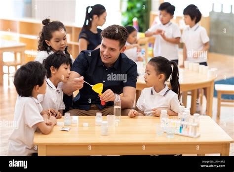 Children Having Science Class Stock Photo Alamy