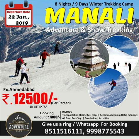 8 Night 9 Day Winter Adventure Snow Trekking Camp At Manali