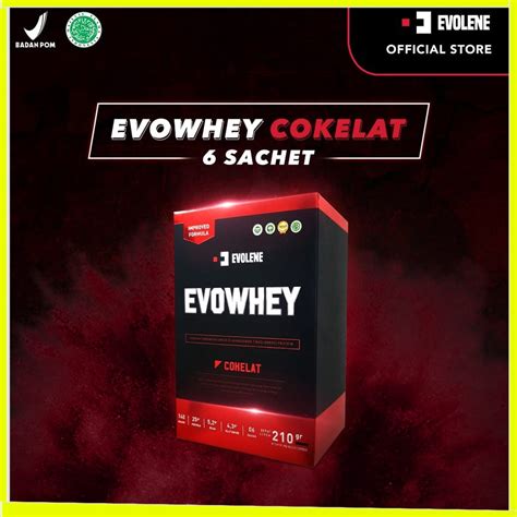 Jual Evolene Whey Protein Cokelat 6 Sachet Suplemen Fitness