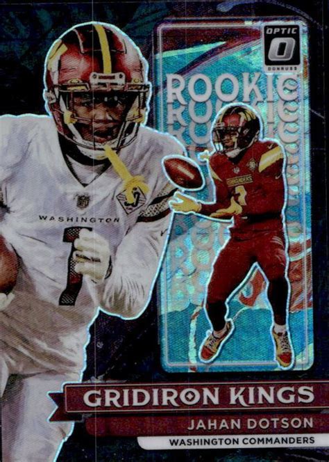 Jahan Dotson 2022 Optic Rookie Gridiron Kings Black Pandora RGK 13