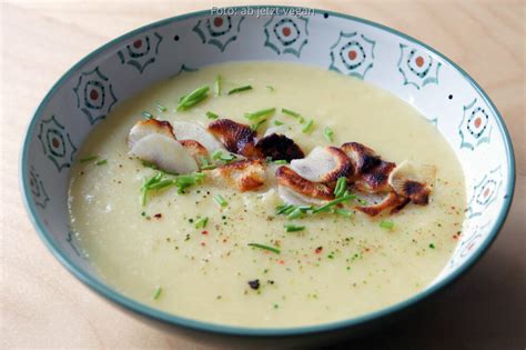 Cremige Kartoffelsuppe Mit Knusprigen Schwarzwurzel Chi Von Ab Jetzt Vegan