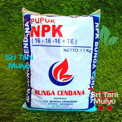 Jual PUPUK NPK 16 16 16 TE 1Kg Bunga Cendana Pupuk Tanaman