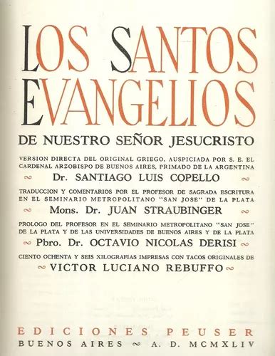 Los Santos Evangelios De Nuestro Se Or Jesucristo Mercadolibre