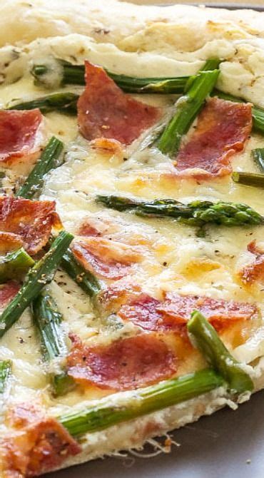 Asparagus Bacon And Goat Cheese Pizza Recipe Goat Cheese Pizza