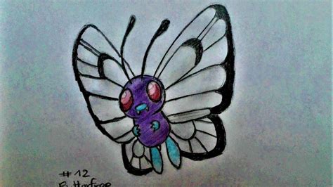 Pokemon How To Draw 12 BUTTERFREE YouTube