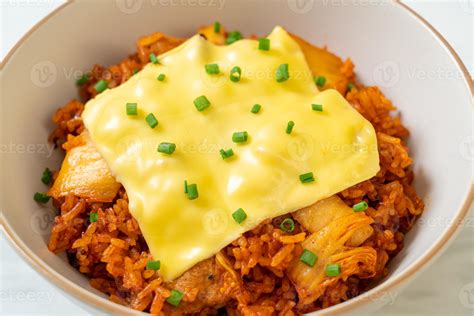 Kimchi Fried Rice With Cheese