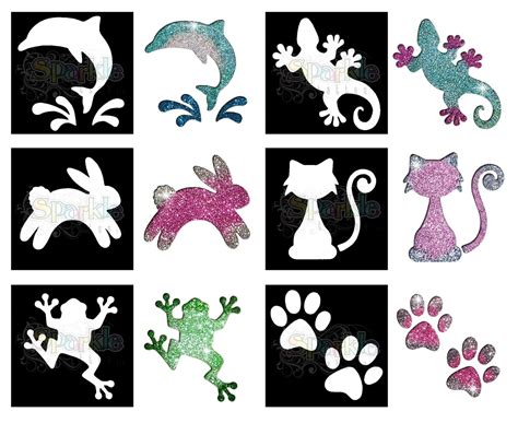 Animal Stencil Collection (12pc) - Hokey Pokey Shop | Professional Face ...