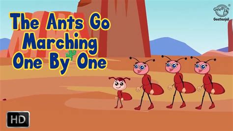 The Ants Go Marching One By One Nursery Rhyme With Lyrics Youtube