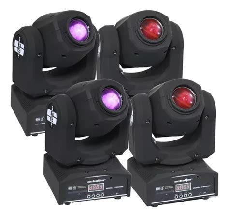 Spot Beam Cabeza Movil Led Alta Velocidad Gobos 45w Pack 4pz