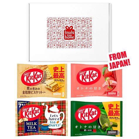 Authentic Japanese Kit Kat Variety Pack Including Milk Tea Strawberry Yokubari Matcha And Oat