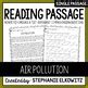 Air Pollution Reading Passage Printable Digital By Stephanie Elkowitz